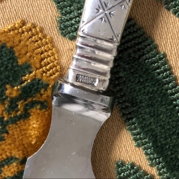 101+g Sterling Silver “Saint Jerne” aka Stars Serving Utensils Set E Dragsted - Picture 6 of 8